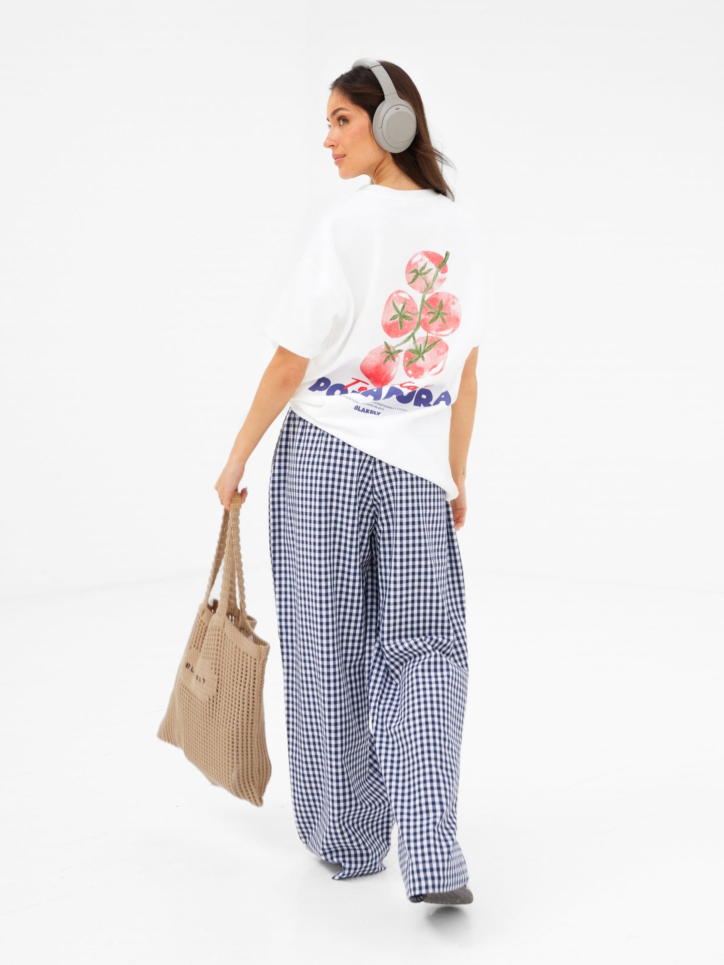 Tia Tomato Oversized T-Shirt - White