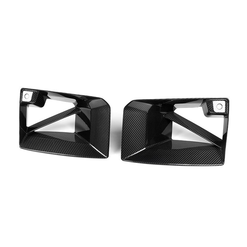 BMW M2 G87 Pre-Preg Dry Carbon Fibre Mp Style Front Bumper Ducts Covers By OPTIC (2023+)