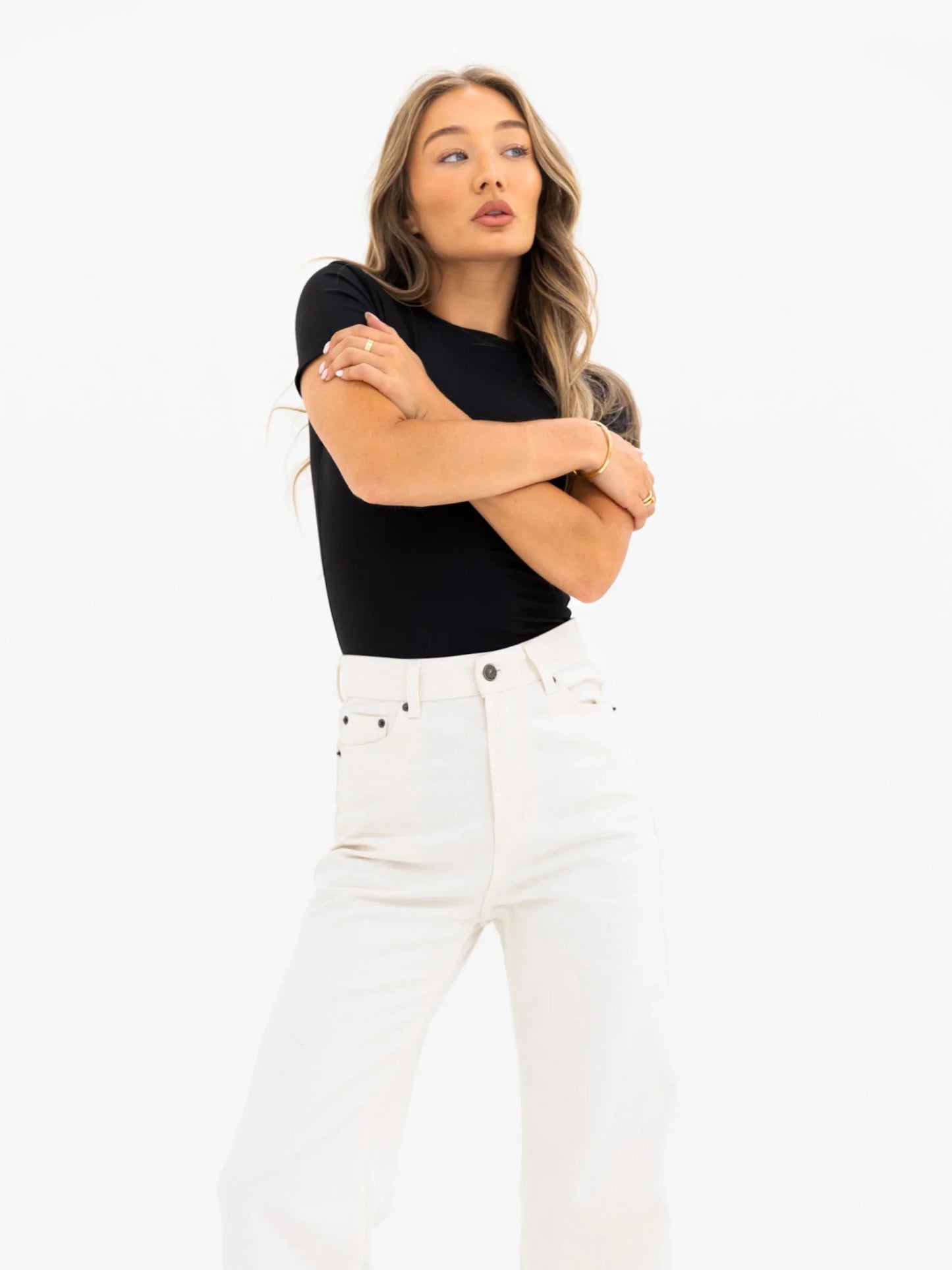 Wide Leg Jeans - Off White