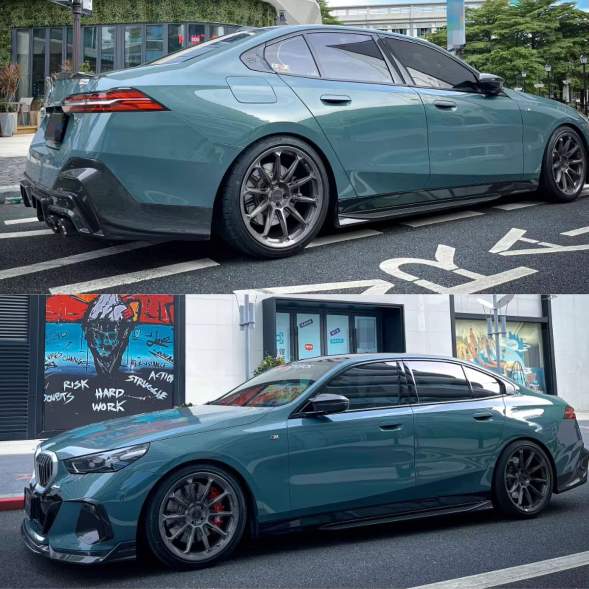 BMW 5 Series G60 G61 Pre-Preg Dry Carbon Fibre Tk Style Side Skirts By OPTIC (2024+)