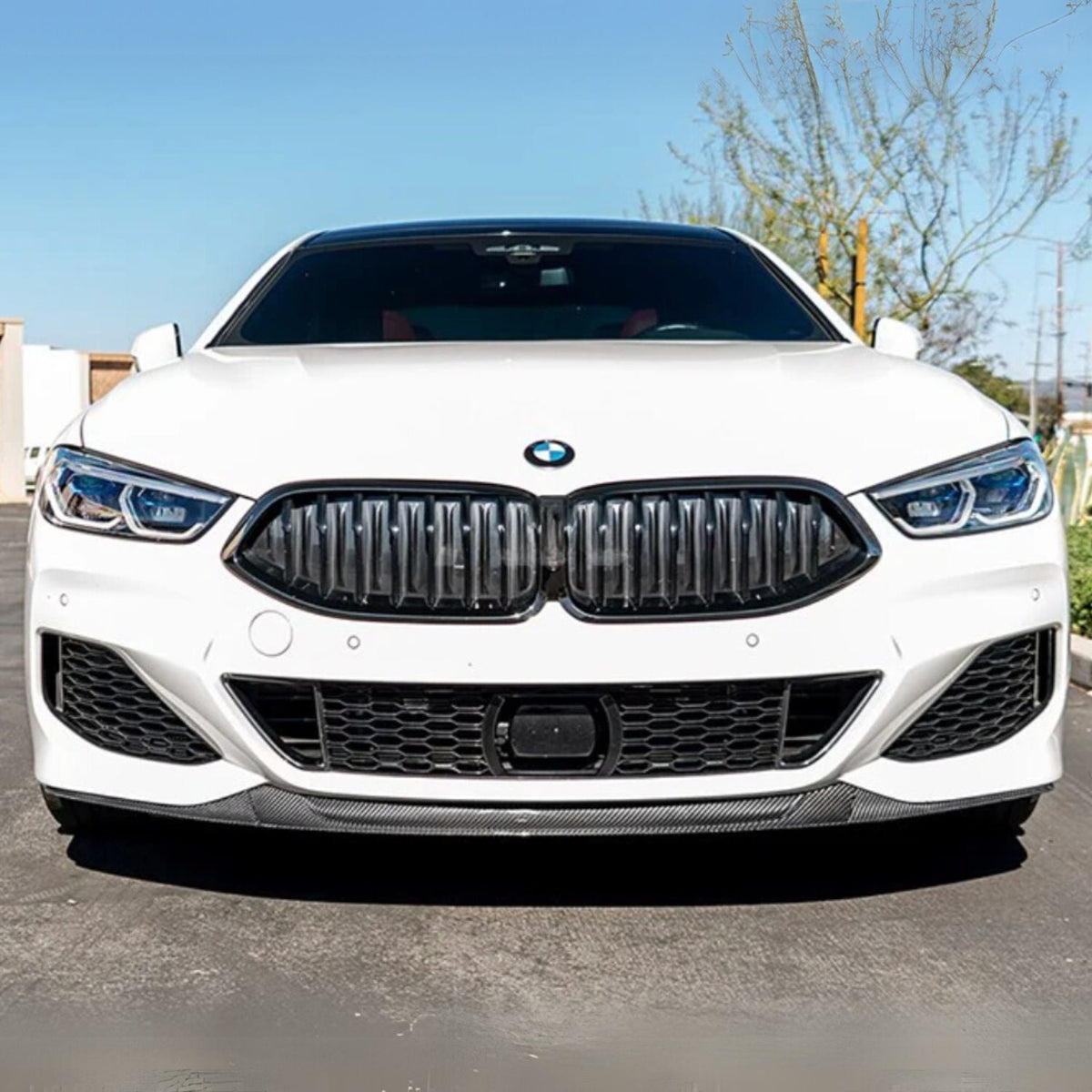 BMW 8 Series G14 G15 G16 M-Sport Pre-Preg Dry Carbon Fibre Front Lip Splitter By OPTIC (2018+)