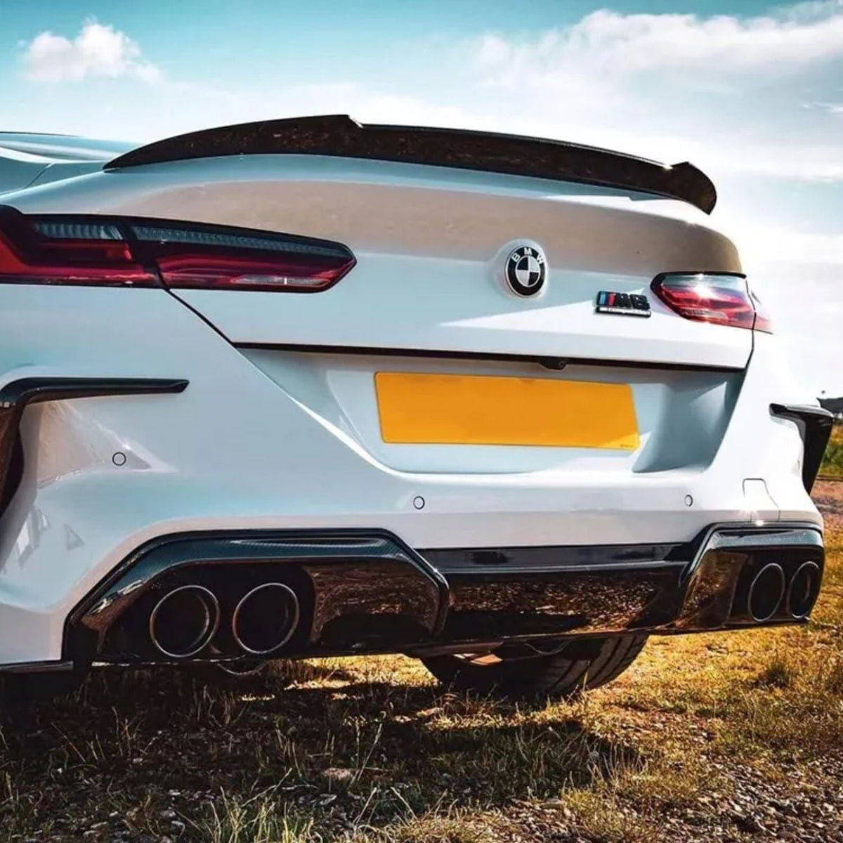 BMW 8 Series G15 / G16 / M8 F92 / F93 Pre-Preg Dry Carbon Fibre V Style Rear Spoiler By OPTIC (2018+)