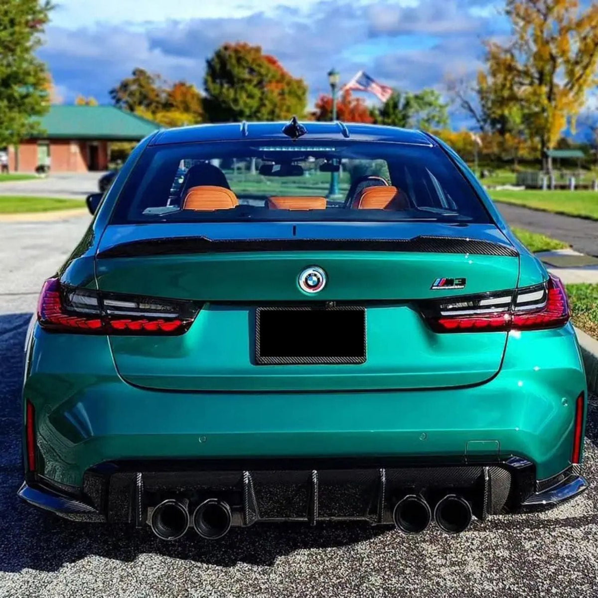 BMW M3 G80 G81 / M4 G82 G83 Pre-Preg Dry Carbon Fibre Oem Style Rear Diffuser By OPTIC (2021+)