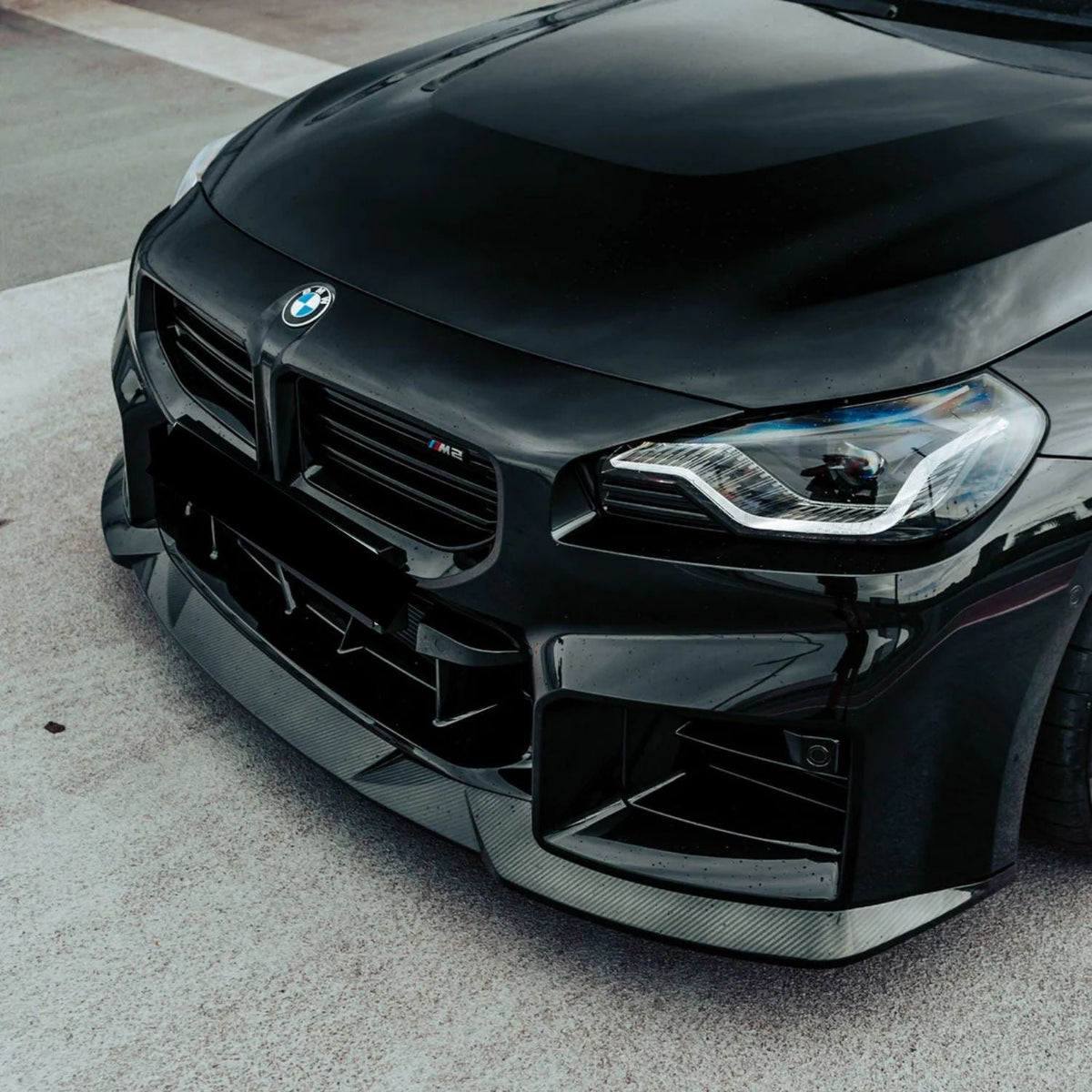 BMW M2 G87 Pre-Preg Dry Carbon Fibre Flat Front Lip Splitter By OPTIC (2023+)