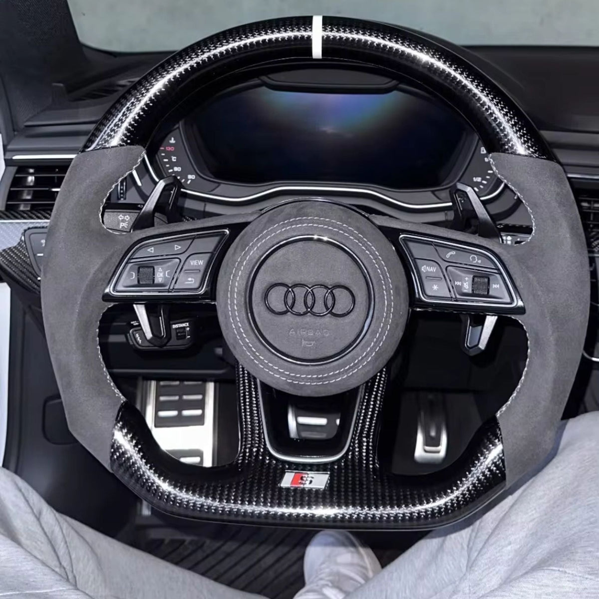 OPTIC Carbon Fibre Custom Steering Wheel For AUDI A3 S3 RS3 8V (2016-2020)