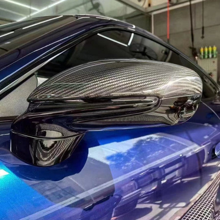 Porsche Taycan 9J1 Pre-Preg Dry Carbon Fibre Mirror Covers (2019-2021) By OPTIC