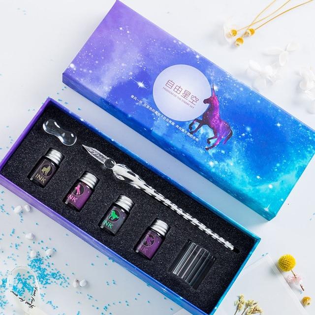 Crystal Glass Pen Writing Set