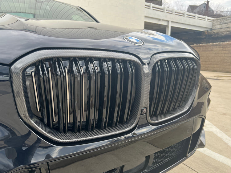 BMW X5 & X5M G05 F95 Carbon Fibre Double Slat Front Grills (2018-2023)