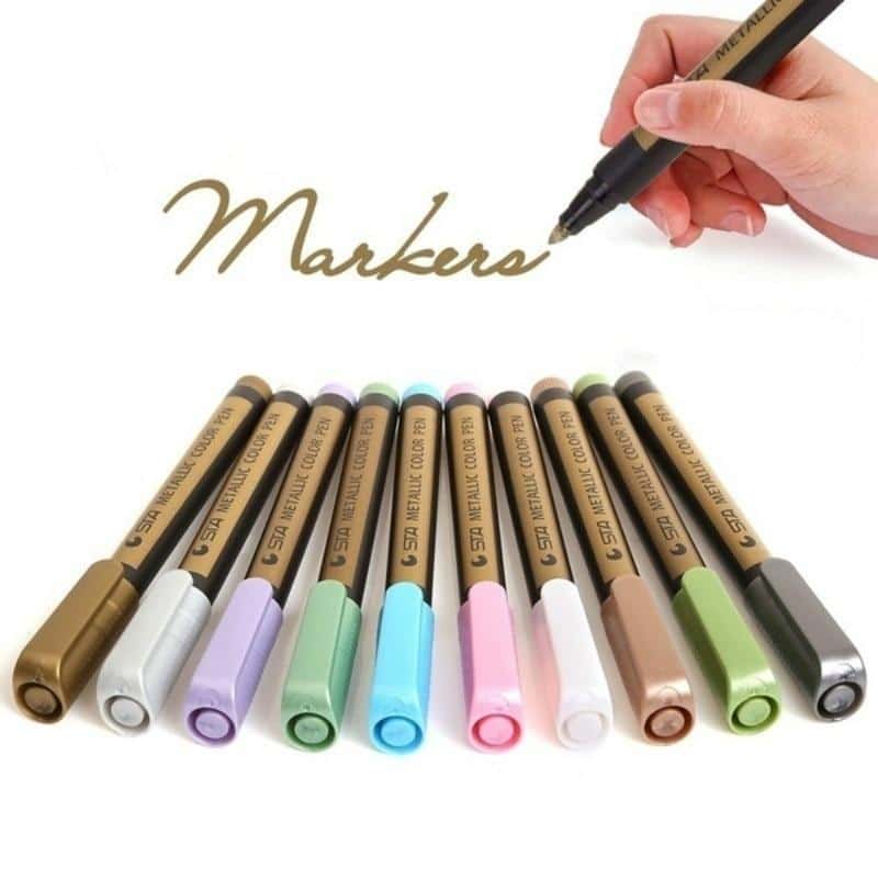 Waterproof Glitter Paint Marker (10-Pack)