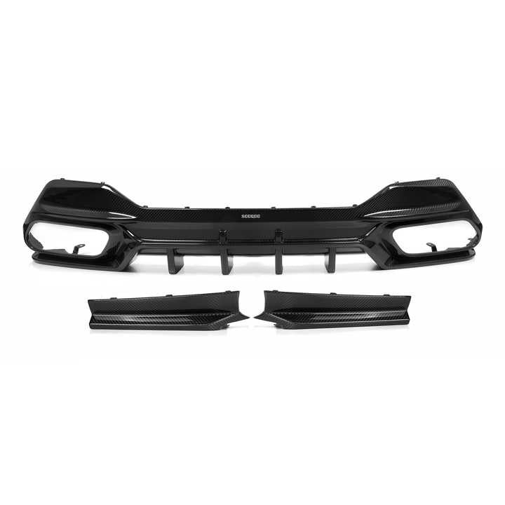 BMW 8 Series G14 G15 M-Sport Pre-Preg Carbon Fibre Rear Diffuser By Sooqoo (2018+)