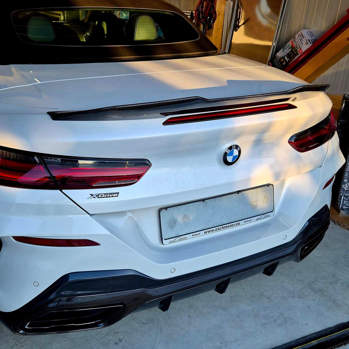 BMW 8 Series G14 / M8 F91 Convertible Pre-Preg Dry Carbon Fibre Psm Ducktail Style Rear Spoiler By OPTIC (2018+)