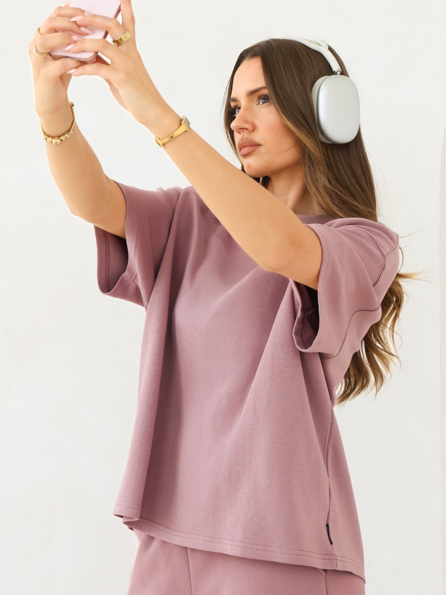 Basic Boxy Oversized T-Shirt - Dusty Pink