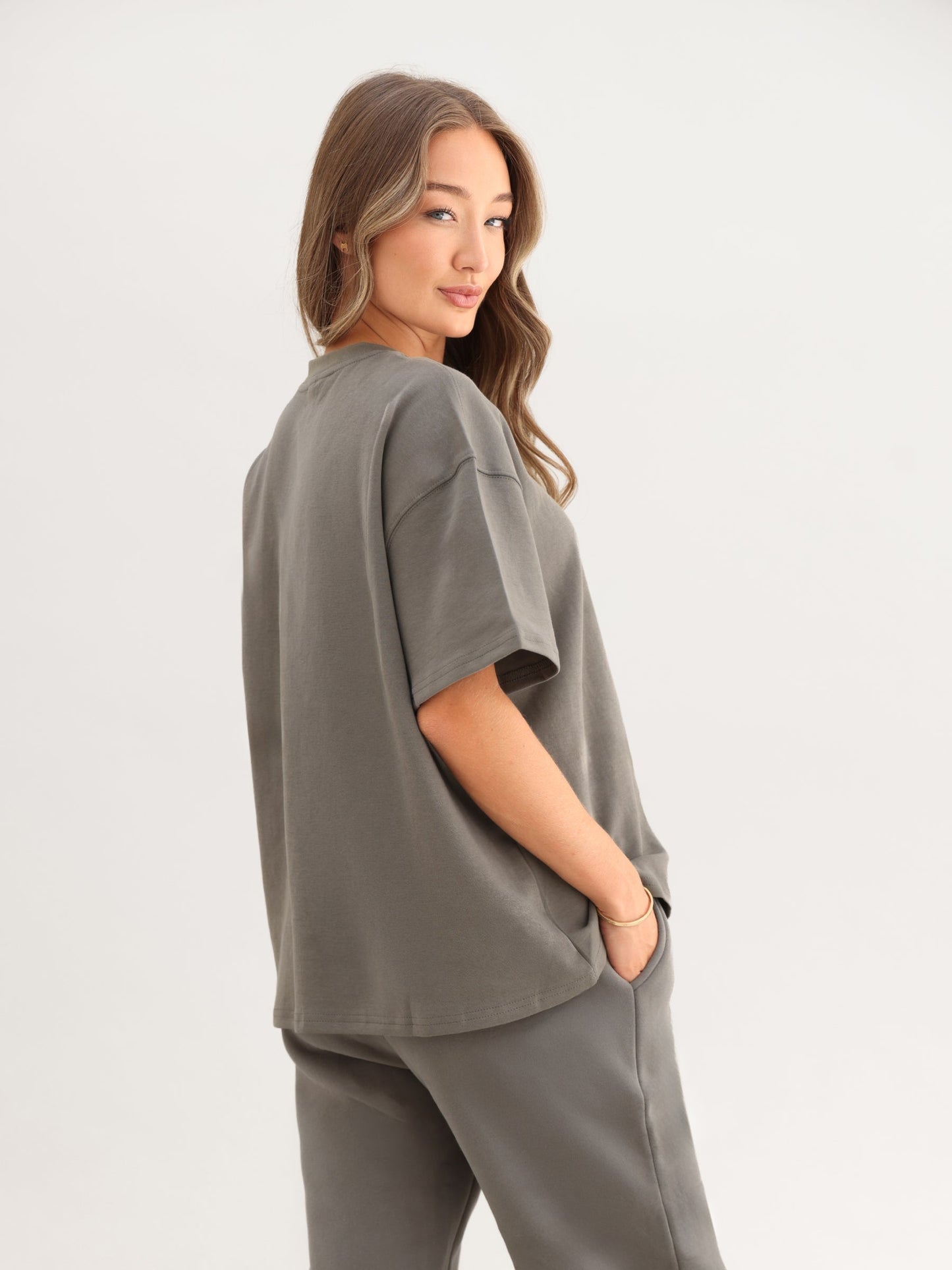Basic Boxy Oversized T-Shirt - Safari Green