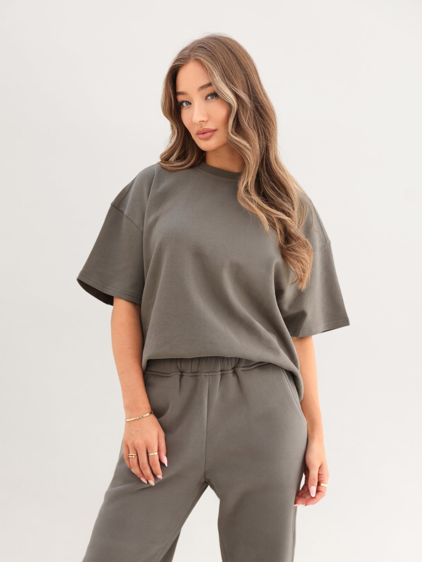 Basic Boxy Oversized T-Shirt - Safari Green