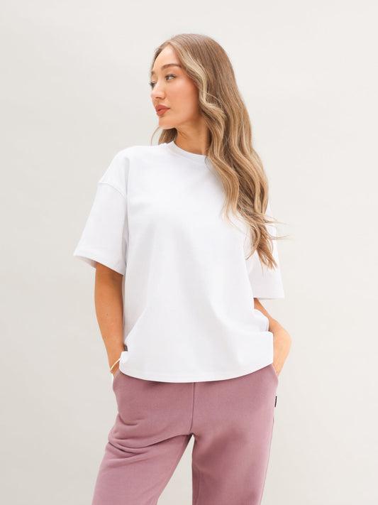 Basic Boxy Oversized T-Shirt - White