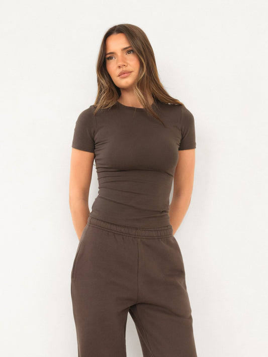 Basic Baby Tee - Cocoa Brown