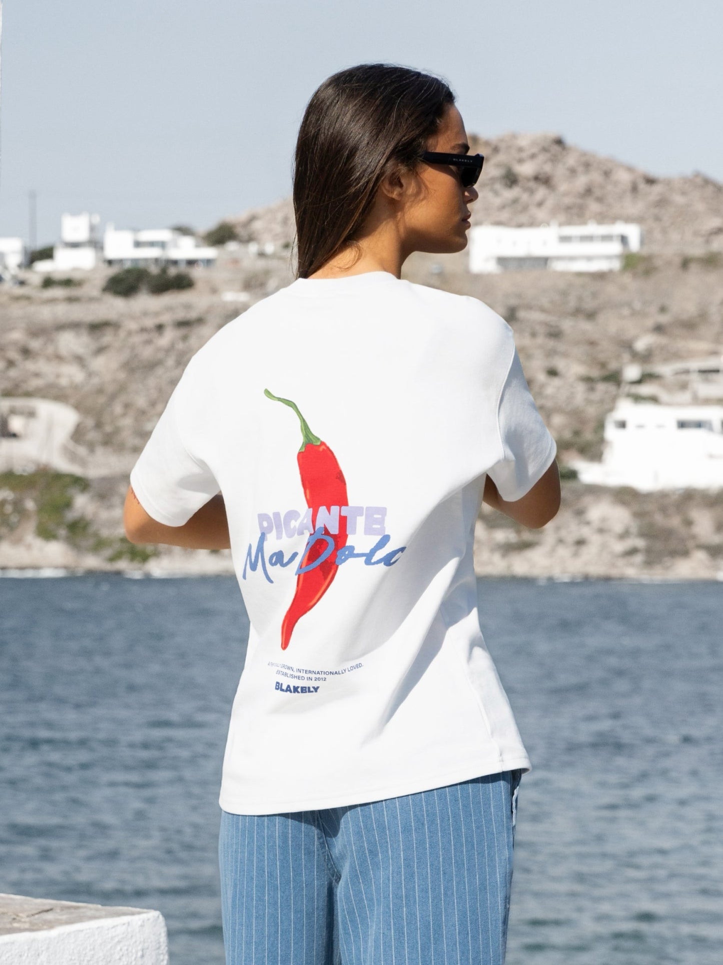 Cassie Chilli Oversized T-Shirt - White