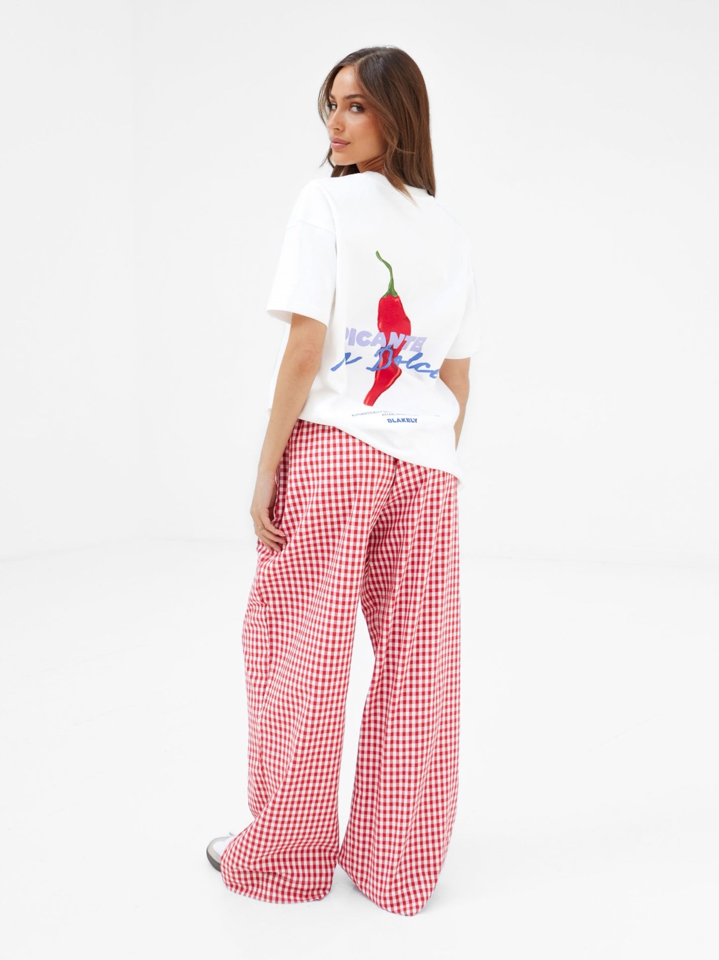 Cassie Chilli Oversized T-Shirt - White