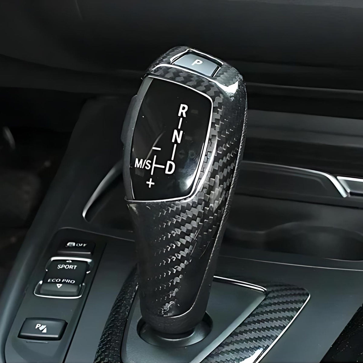 Carbon Fibre Gear Selector Trim For BMW 1, 2, 3, 4 Series