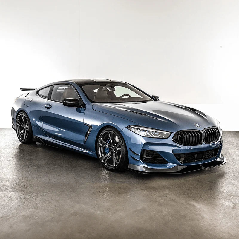 BMW 8 Series G14 G15 G16 M-Sport Pre-Preg Dry Carbon Fibre Ac Style Front Lip Splitter By OPTIC (2018+)