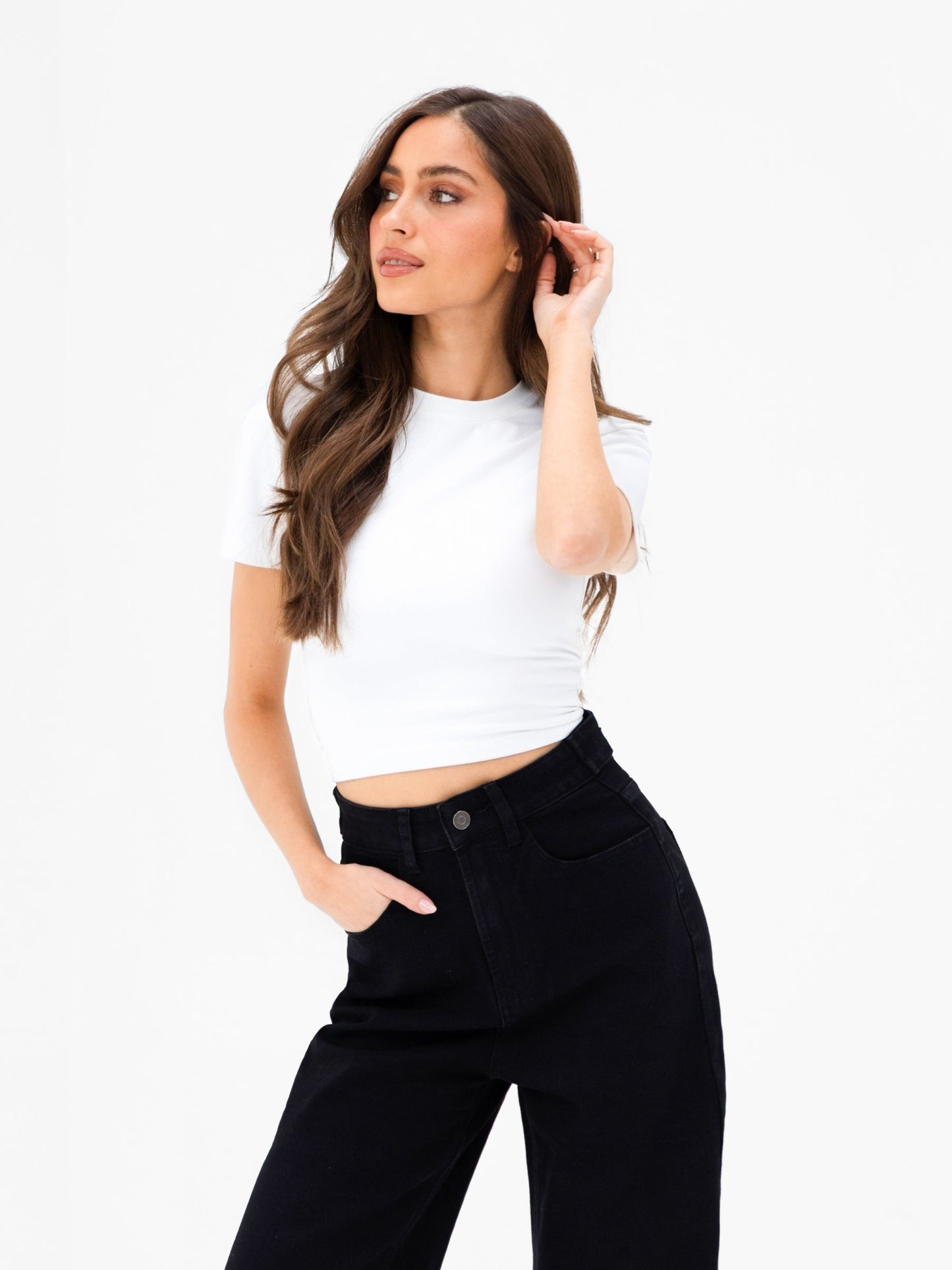 Wide Cut Jeans - Black