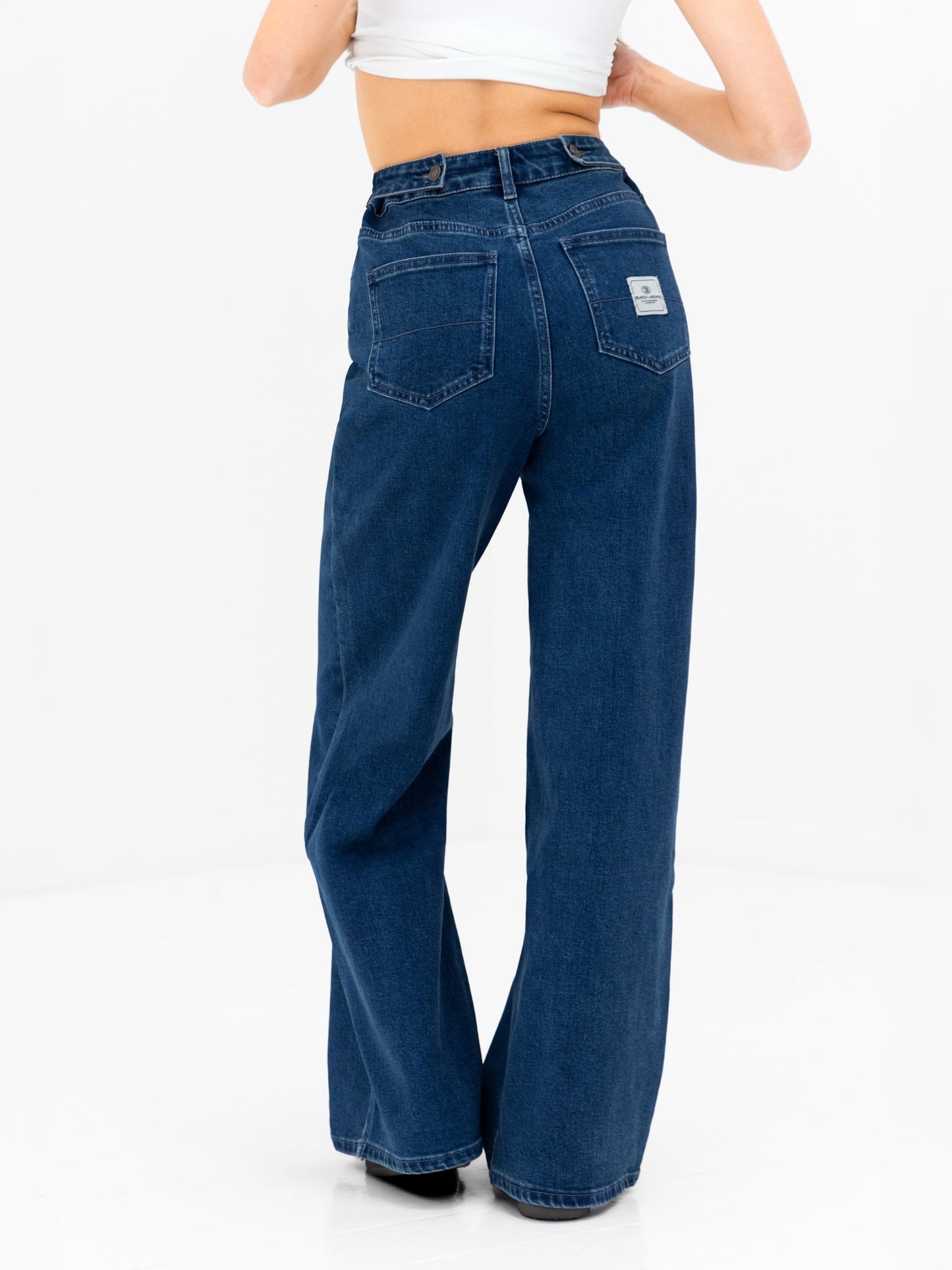 Wide Cut Jeans - Dark Blue Wash
