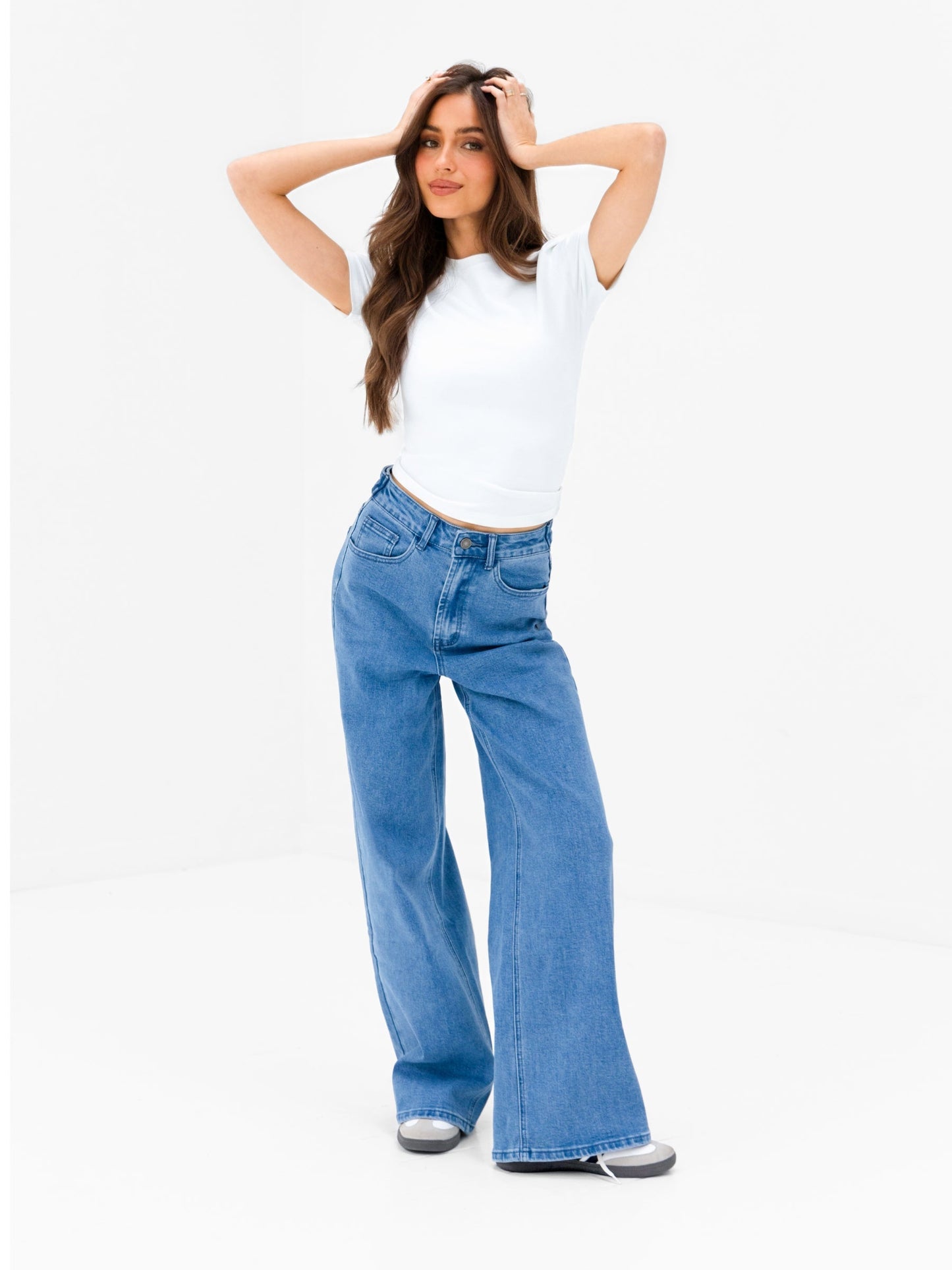 Wide Cut Jeans - Classic Blue