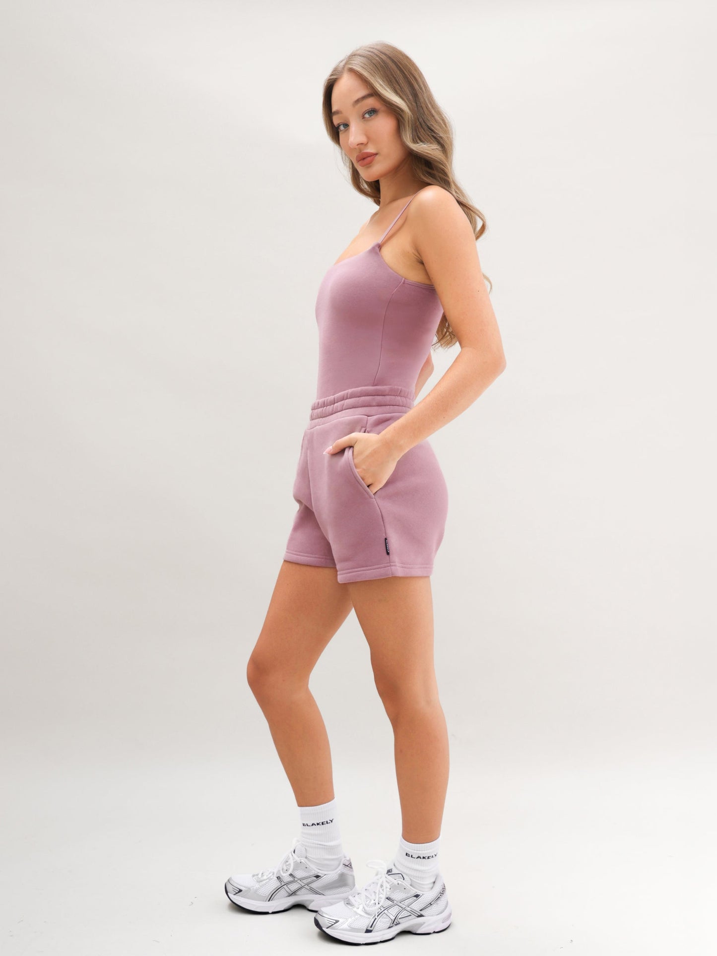 Basic Built-In-Bra Bodysuit - Dusty Pink