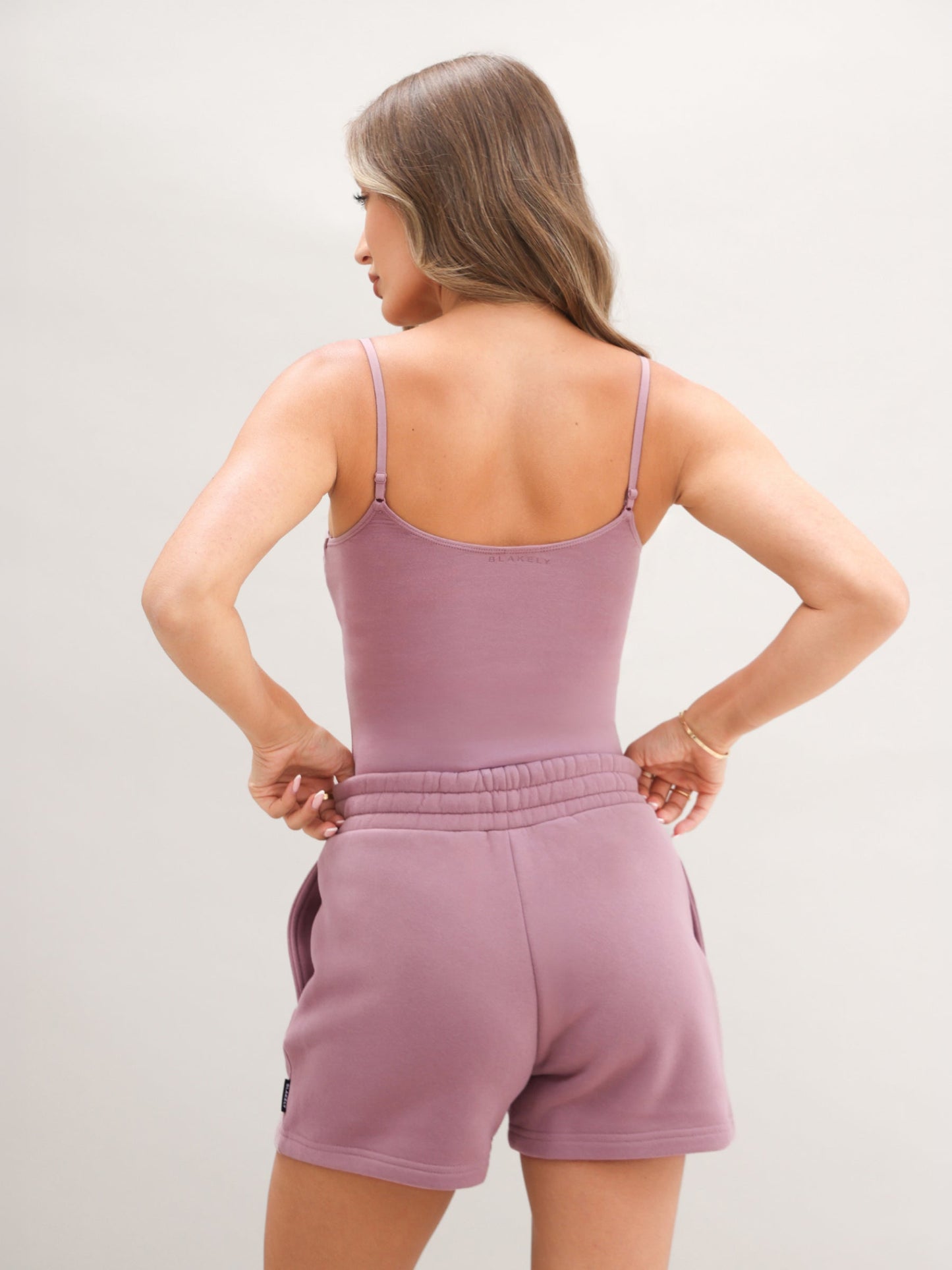 Basic Built-In-Bra Bodysuit - Dusty Pink