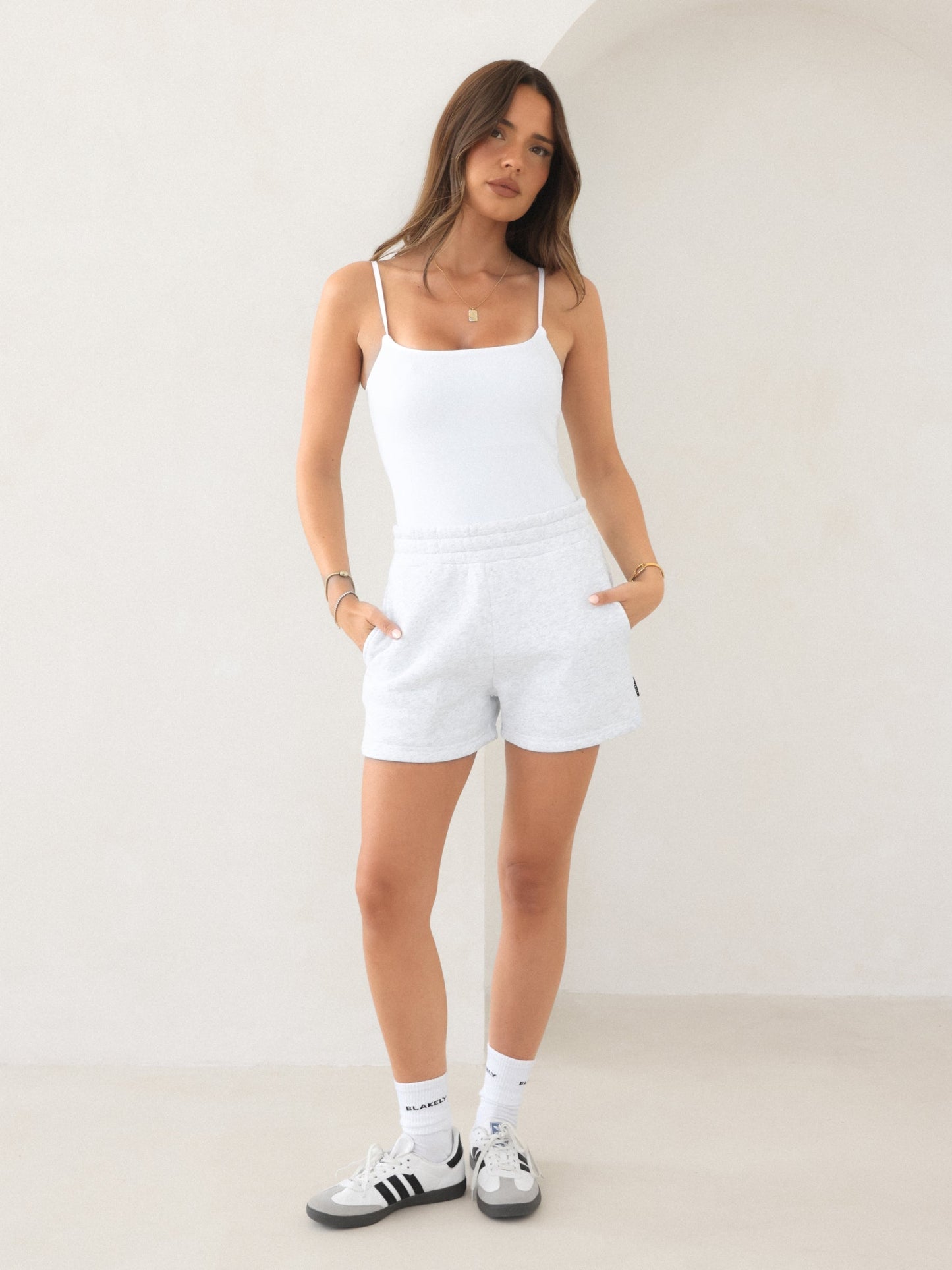 Basic Built-In-Bra Bodysuit - White