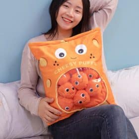 Cheesy-puffs pillow Bag of plush toys for children
