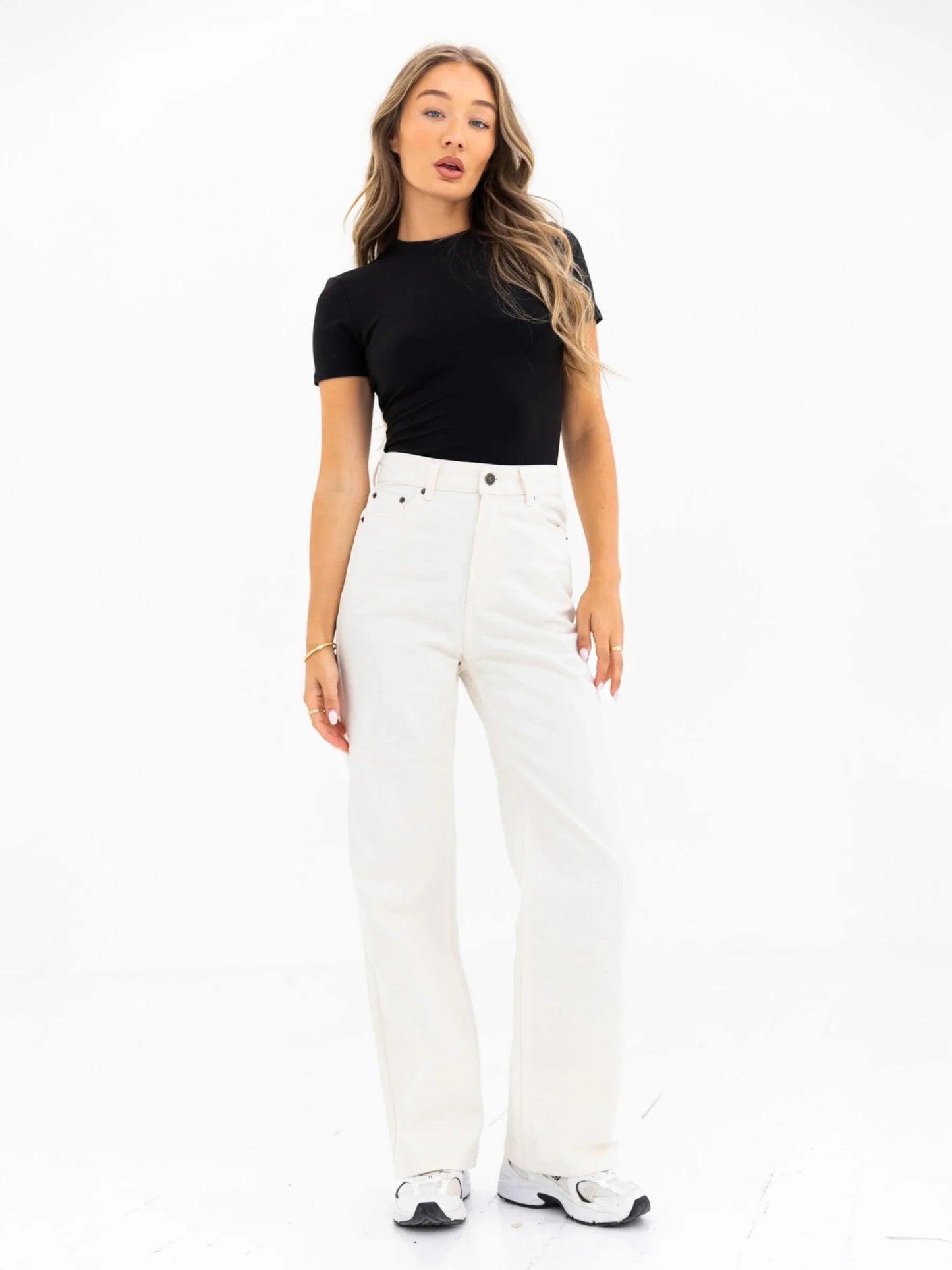 Wide Leg Jeans - Off White