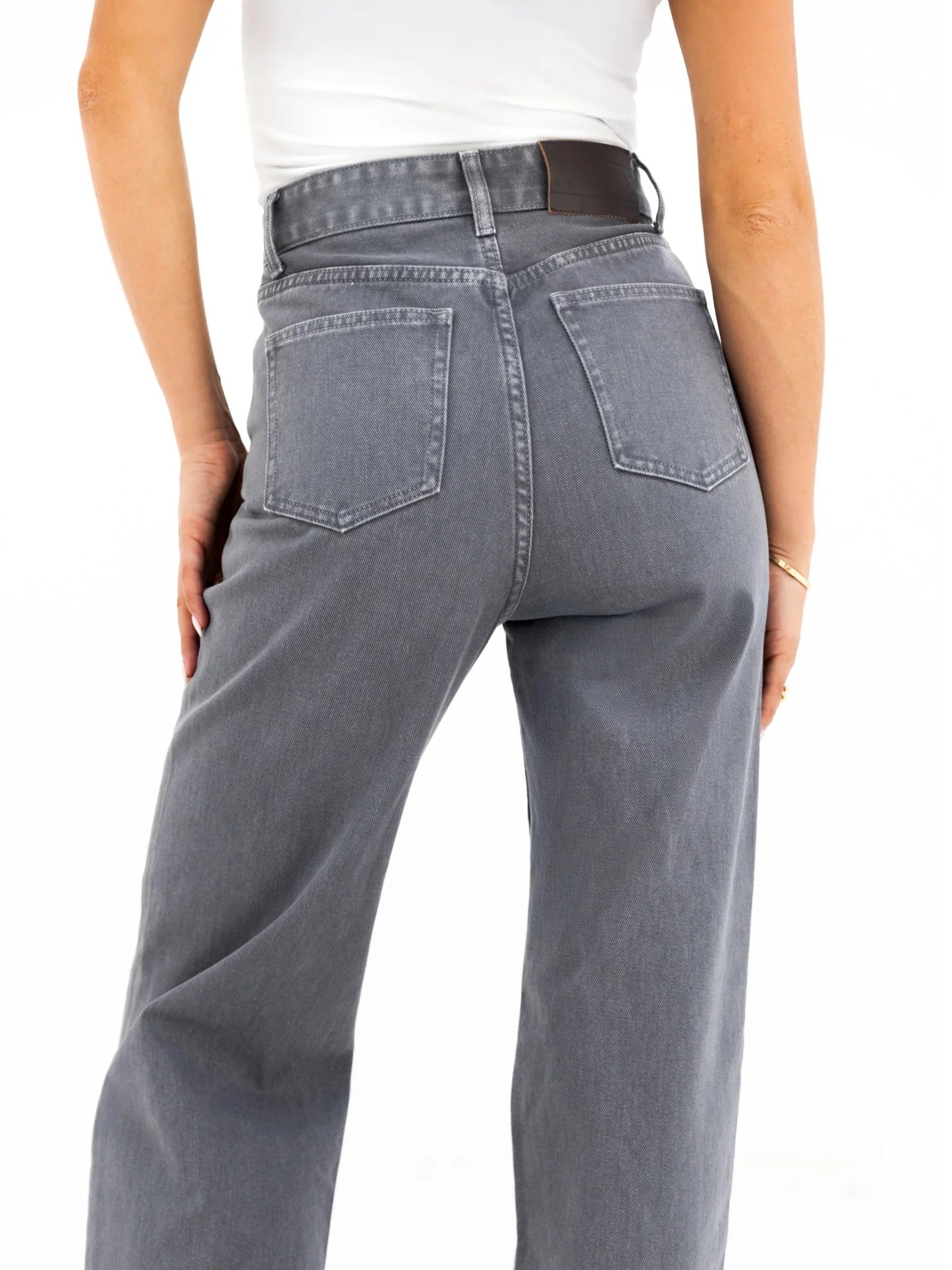 Wide Leg Jeans - Grey