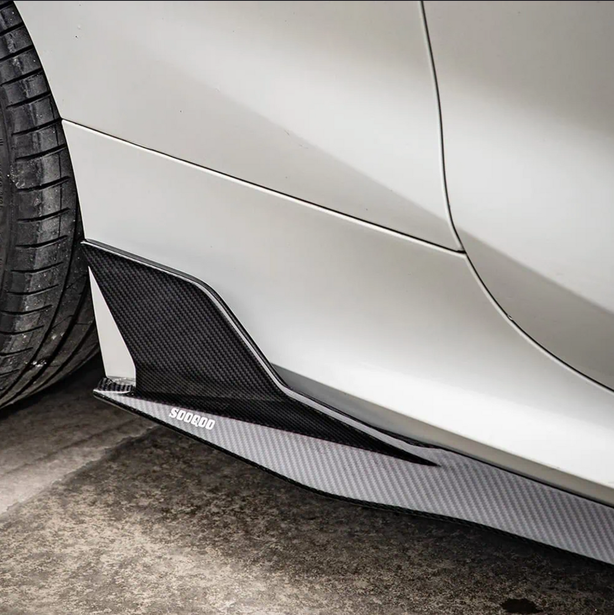 BMW 8 Series G14 G15 & M8 F91 F92 Pre-Preg Carbon Fibre Side Skirts By Sooqoo (2018+)