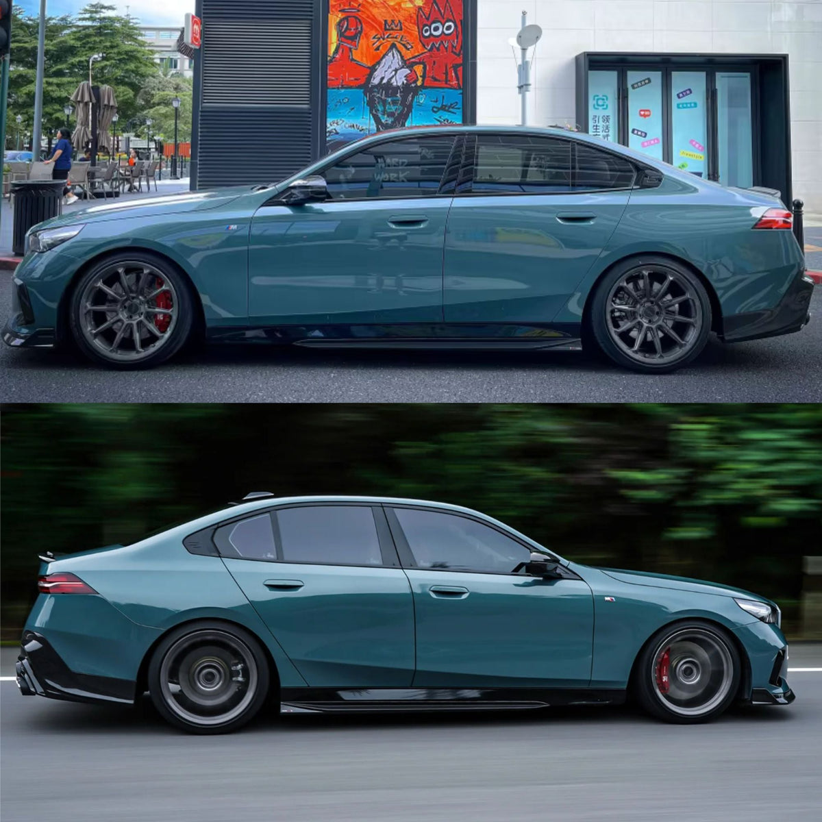 BMW 5 Series G60 G61 Pre-Preg Dry Carbon Fibre Tk Style Side Skirts By OPTIC (2024+)