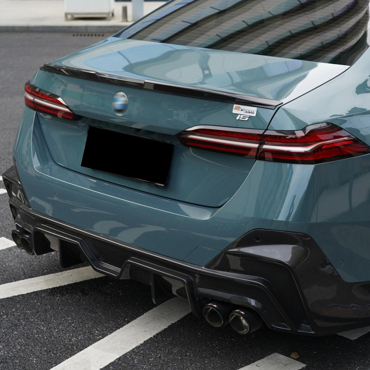 BMW 5 Series G60 G61 Pre-Preg Dry Carbon Fibre Tk Style Rear Diffuser By OPTIC (2024+)