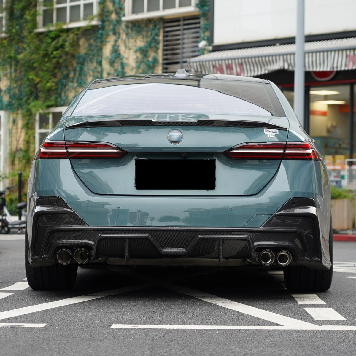 BMW 5 Series G60 G61 Pre-Preg Dry Carbon Fibre Tk Style Rear Diffuser By OPTIC (2024+)