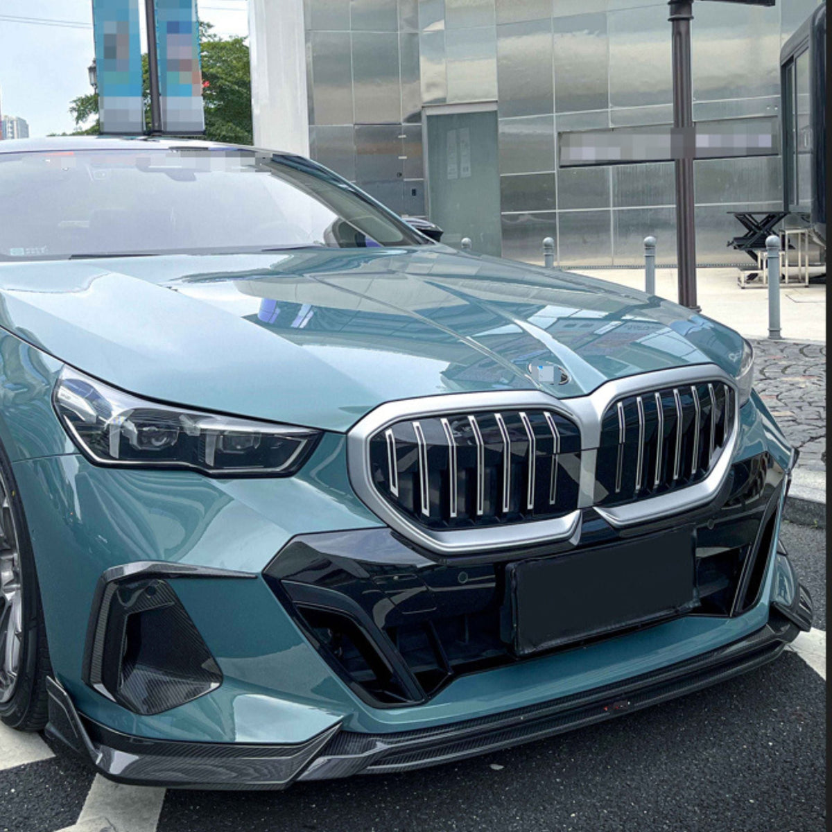 BMW 5 Series G60 G61 Pre-Preg Dry Carbon Fibre Tk Style Front Lip Splitter By OPTIC (2024+)