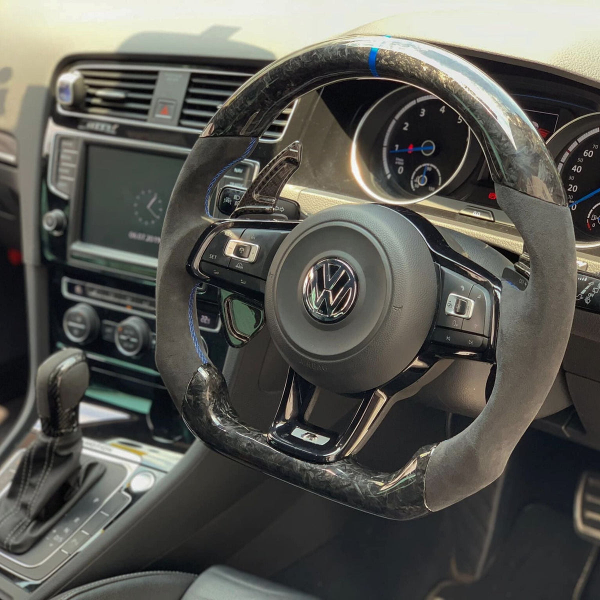 OPTIC Forged Carbon Fibre Custom Steering Wheel For VW Polo MK5 6C GTI / R-LINE (2014-2017)