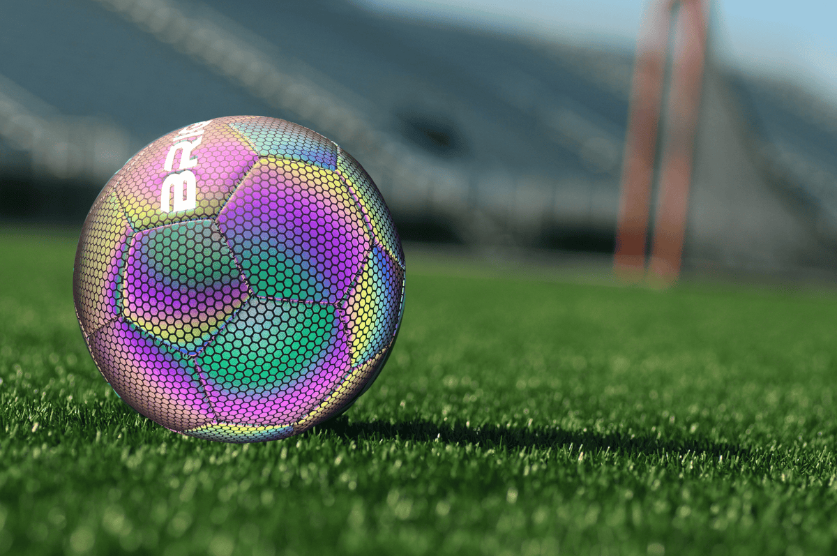 Fluorescent soccer ball
