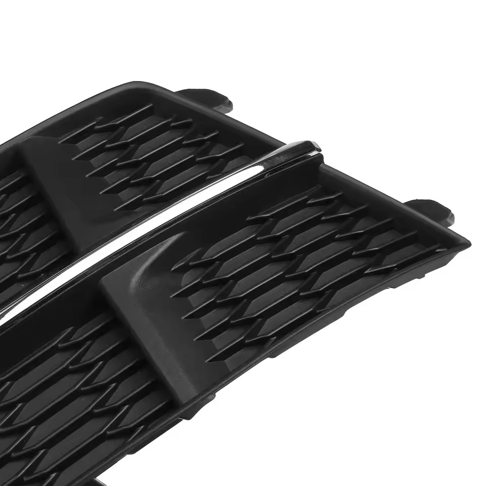 Audi A6 S-Line / S6 C7 Facelift Gloss Black Fog Light Grills (2016-2018)