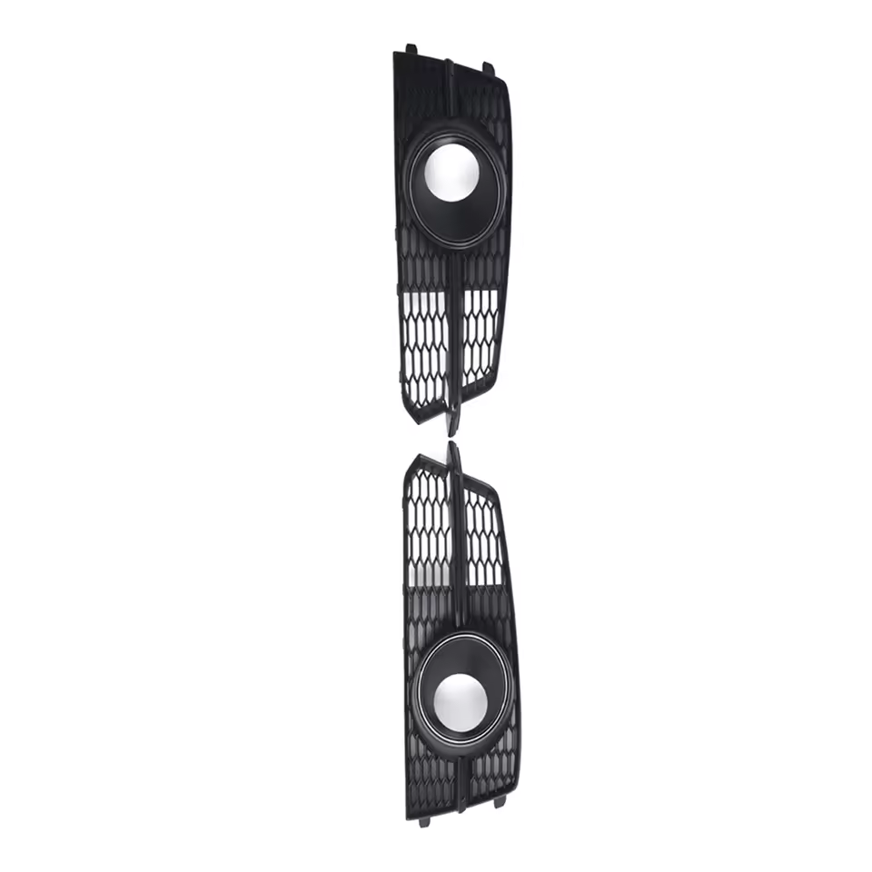 Audi A6 S-Line / S6 C7 Facelift Gloss Black Fog Light Grills (2016-2018)