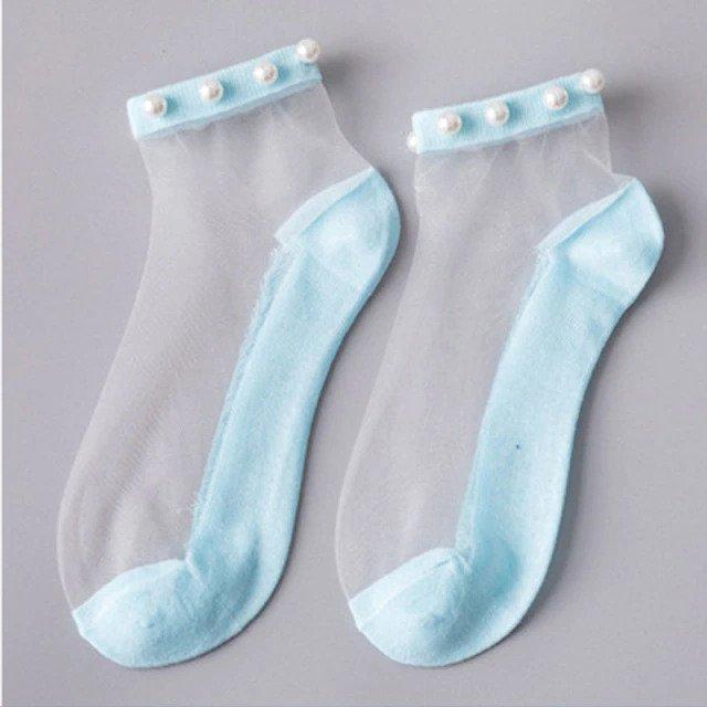 Women’s Beaded Thin Socks