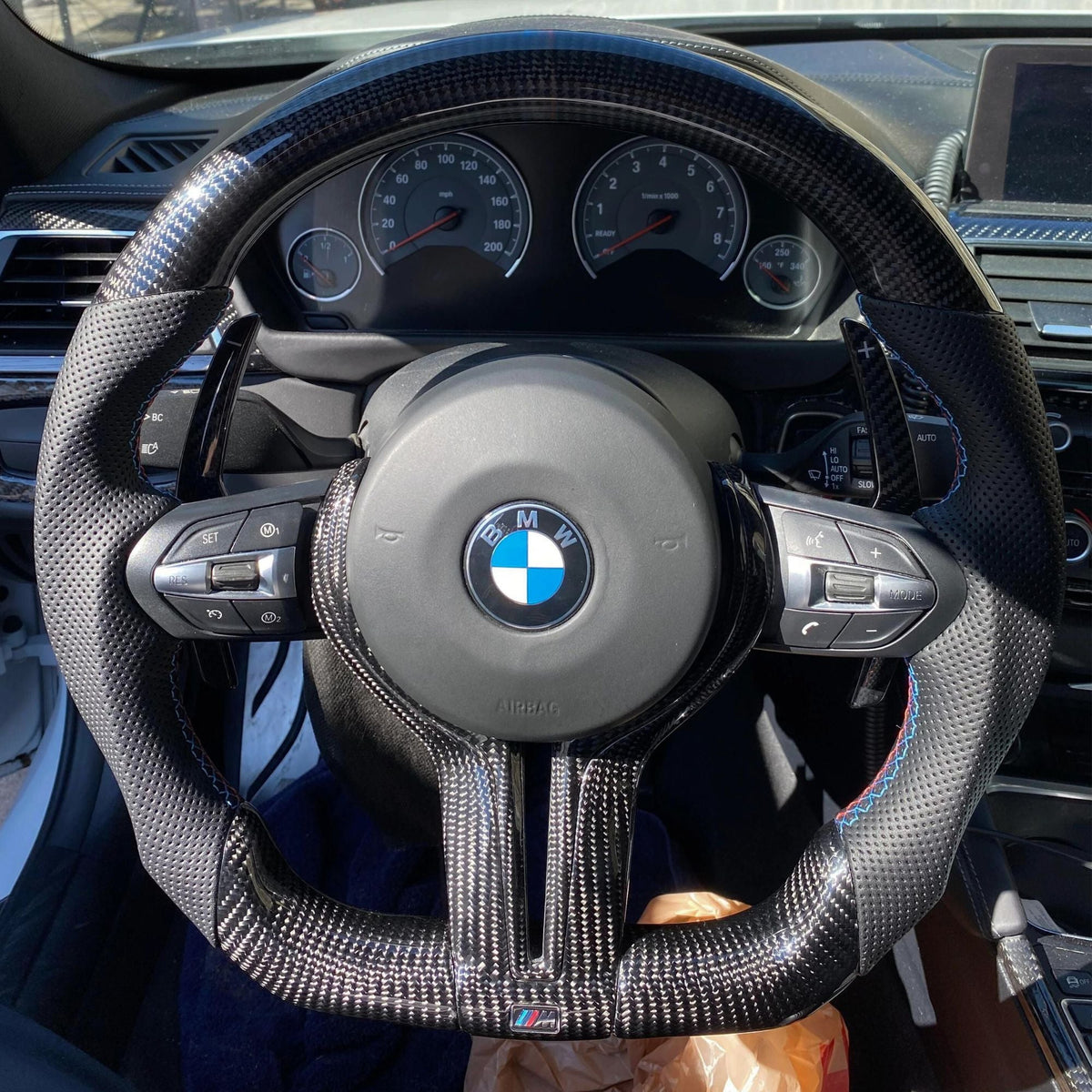 OPTIC Carbon Fibre Custom Steering Wheel For BMW 1, 2, 3, 4 Series