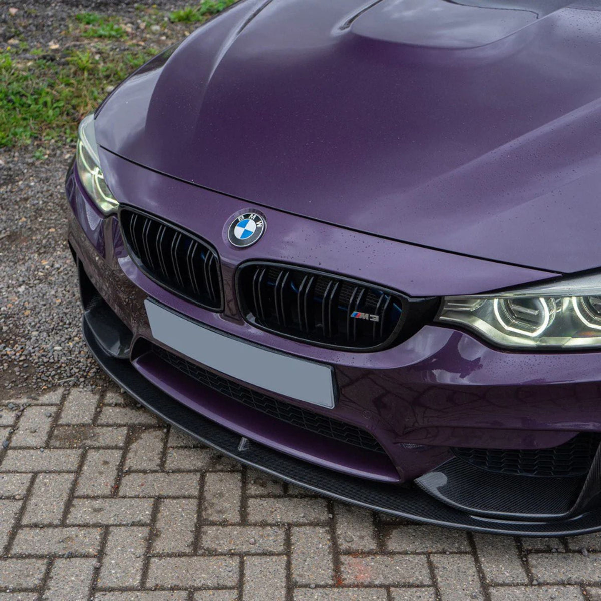 BMW M3 F80 / M4 F82 F83 Pre-Preg Dry Carbon Fibre MP Style Front Lip Splitter By OPTIC (2014-2018)
