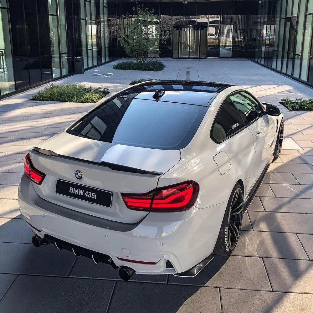 BMW 4 Series F33 / M4 F83 Convertible Pre-Preg Dry Carbon Fibre M4 Style Rear Spoiler By OPTIC (2014-2019)