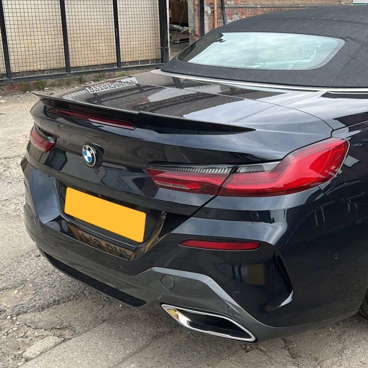 BMW 8 Series G14 / M8 F91 Convertible Pre-Preg Dry Carbon Fibre V Style Rear Spoiler By OPTIC (2018+)