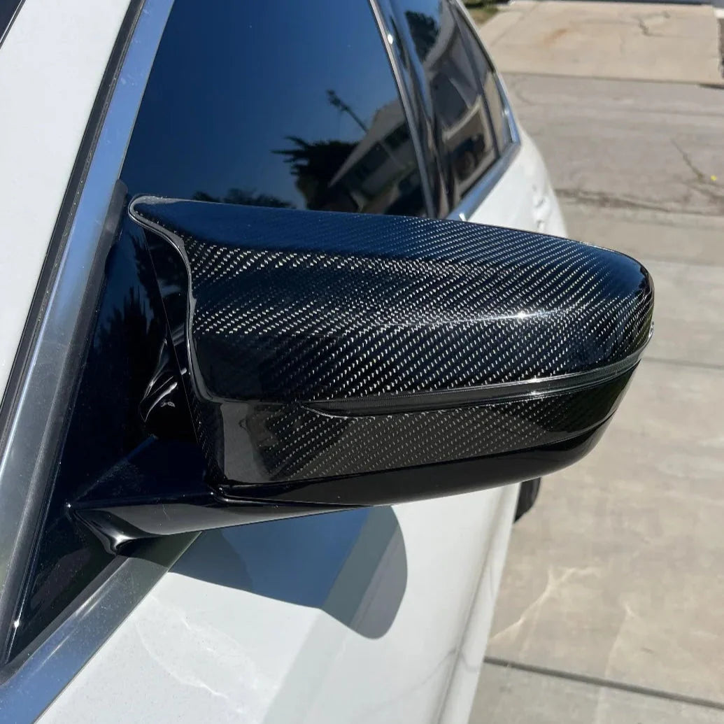 BMW 2/3/4/5 Series G42/G20/G22/G26/G30 Carbon Fibre M-Style Mirror Covers (2017+)