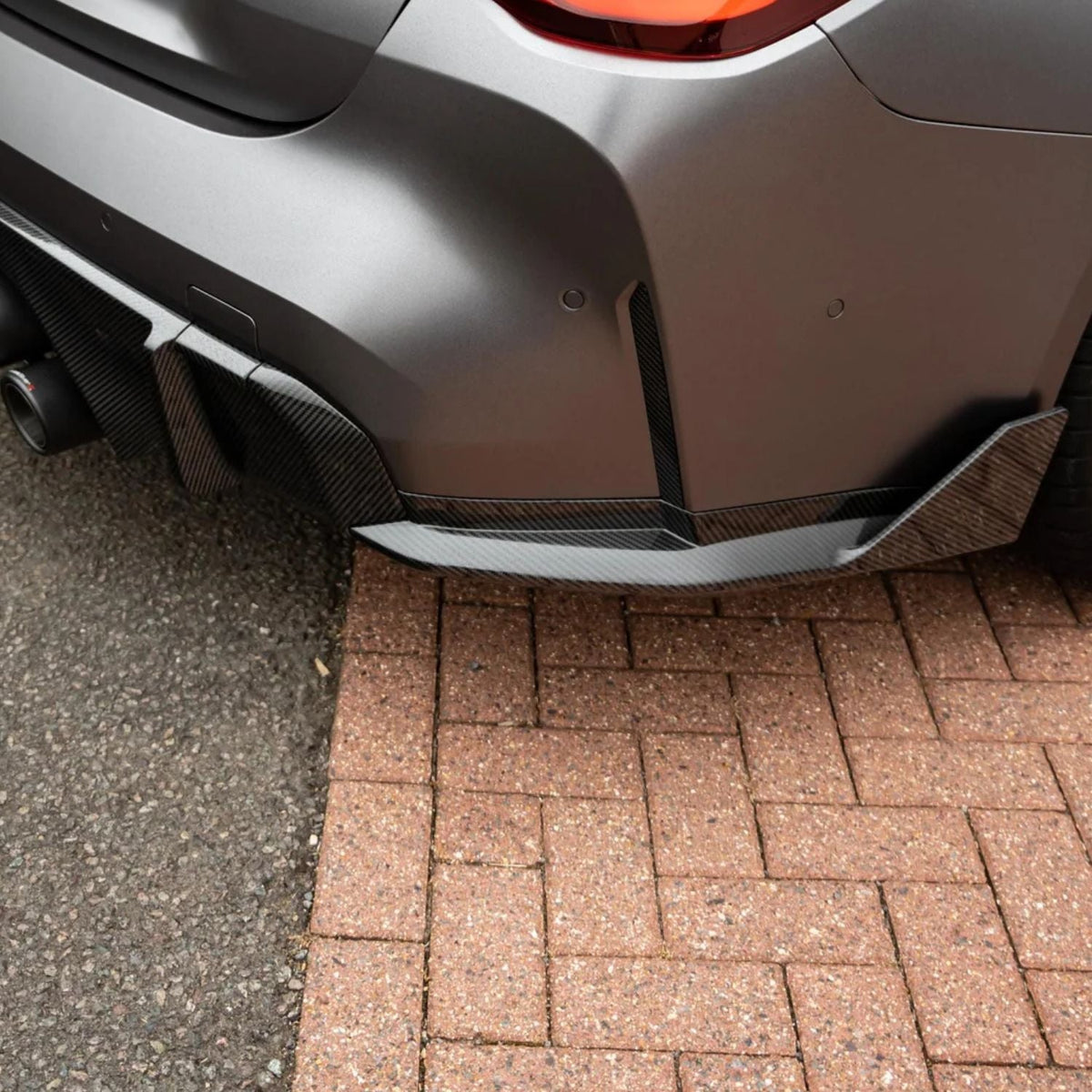 BMW M3 G80 G81 / M4 G82 G83 Pre-Preg Dry Carbon Fibre M Performance Style Rear Bumper Side Winglets By OPTIC (2021+)
