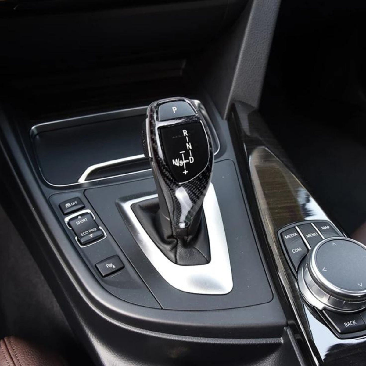 Carbon Fibre Gear Selector Trim V2 For BMW 1, 2, 3, 4 Series